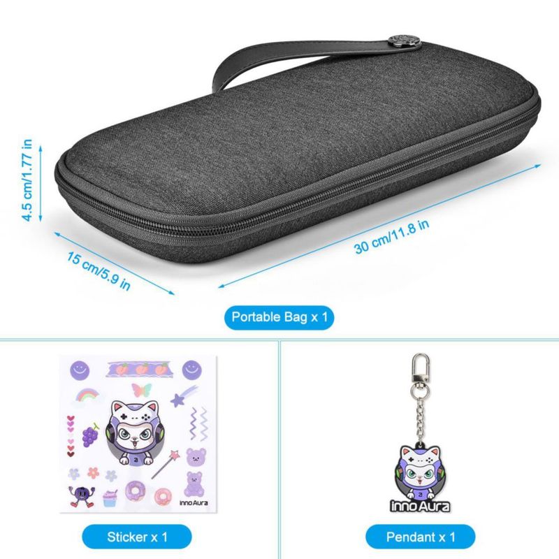 Estuche Ultra Slim IA innoAura para Switch 2 9 Tarjetas de Juego Gris
