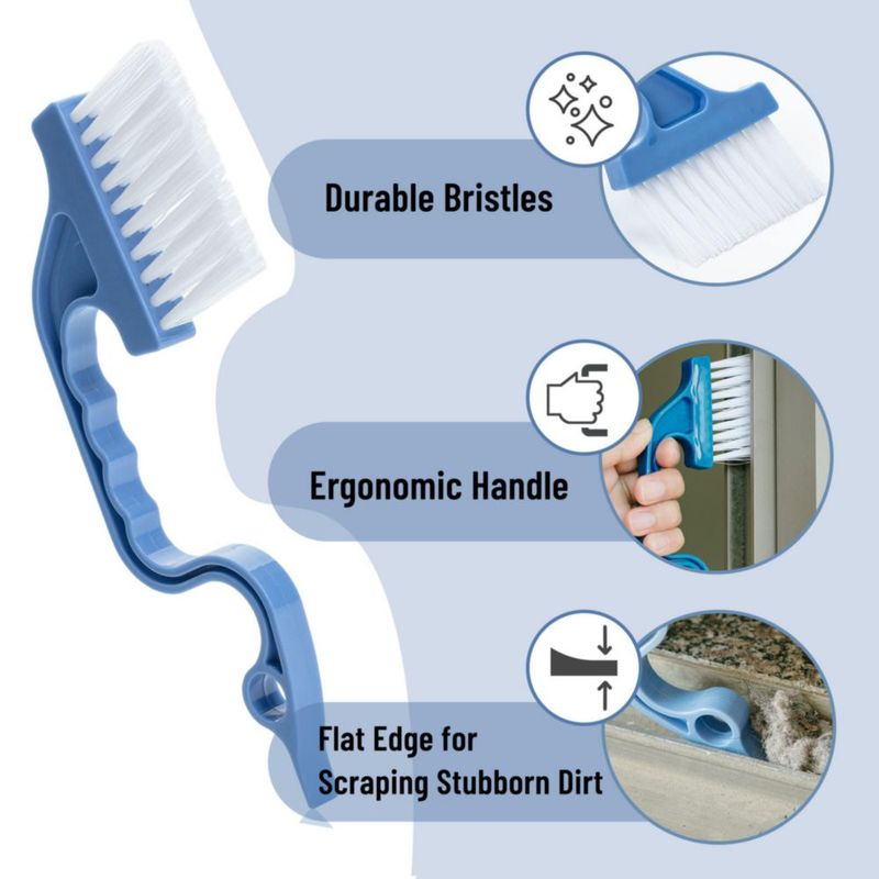 Cepillo de Limpieza Slick Solutions paquete de 2 azul ergonómico