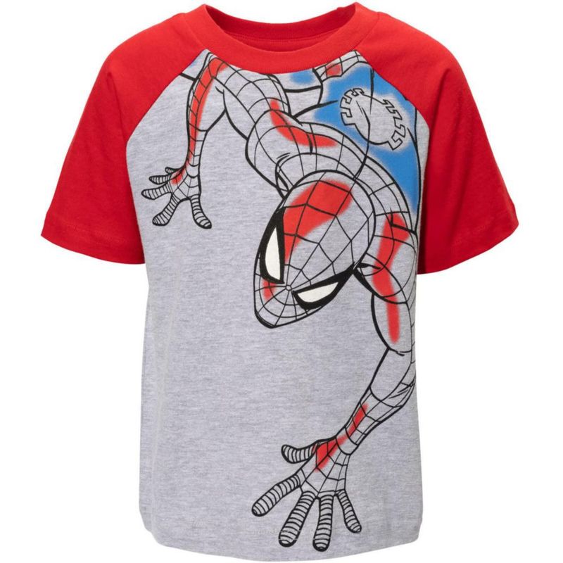 Camiseta Marvel 2-pack gris y rojo 7-8 para niños