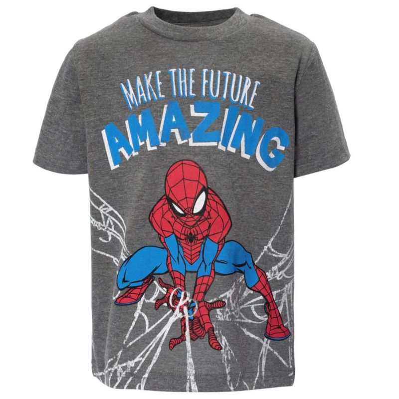 Camiseta Marvel 2-pack gris y rojo 7-8 para niños