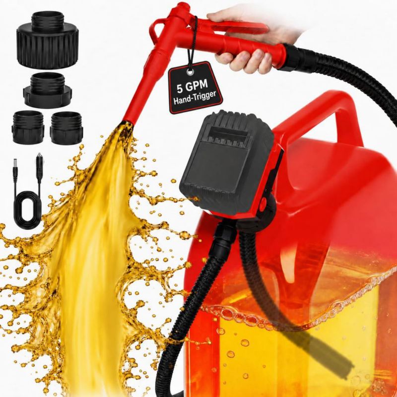 Bomba de transferencia de combustible sin cable Bonviee 5 GPM con gatillo manual