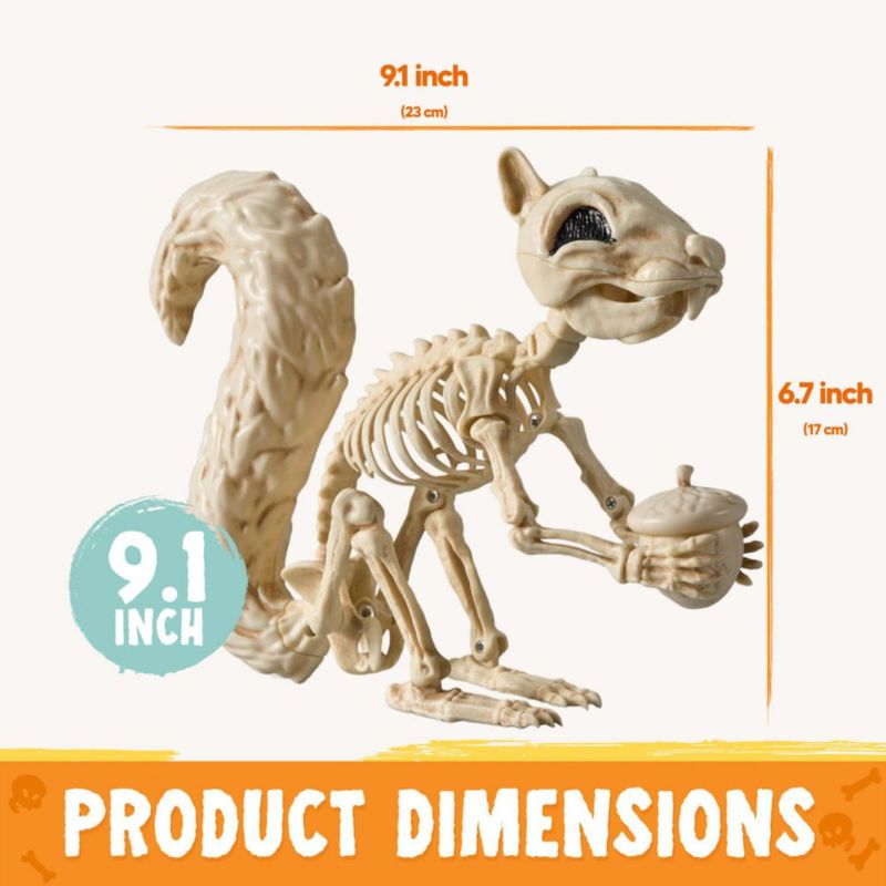 Escultura JOYIN Esqueleto de Ardilla 23 cm Posicionable