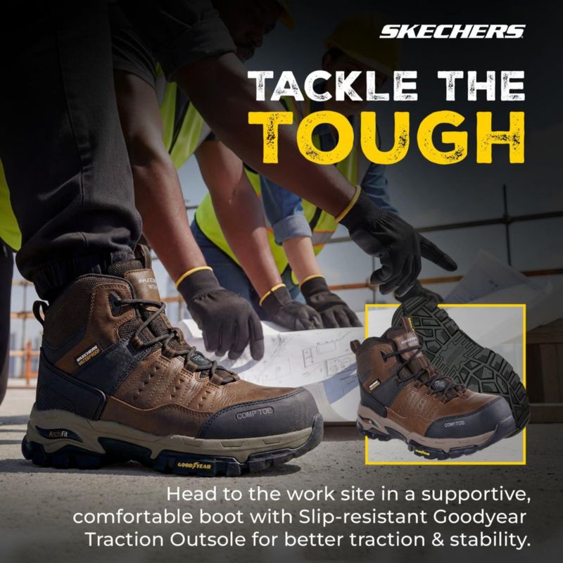 Bota Skechers Work Arch Fit Tarver CT Impermeable