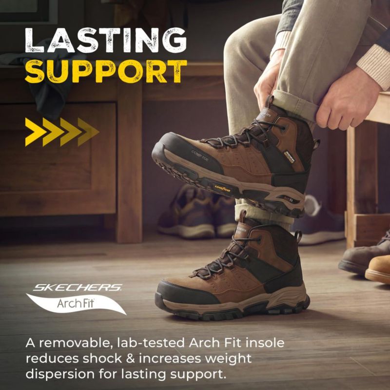 Bota Skechers Work Arch Fit Tarver CT Impermeable