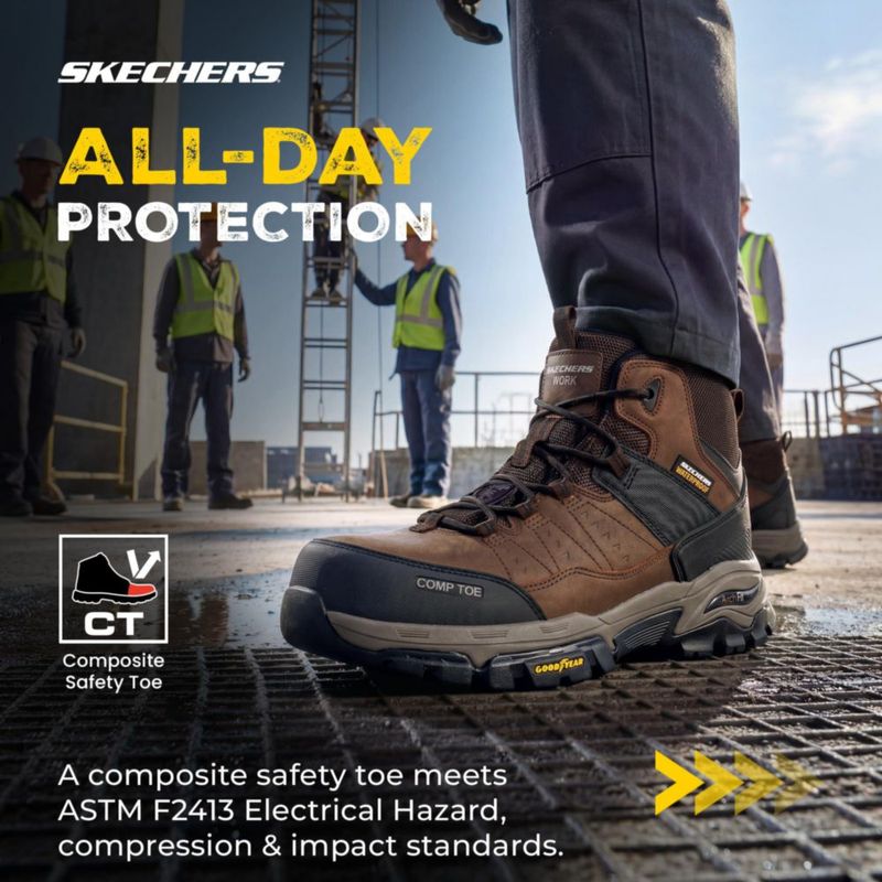 Bota Skechers Work Arch Fit Tarver CT Impermeable