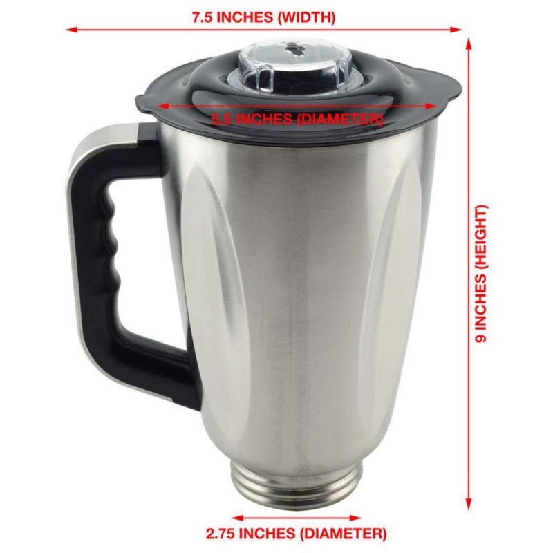Juego de Jarra de Licuadora Felji 6 Tazas Acero Inoxidable