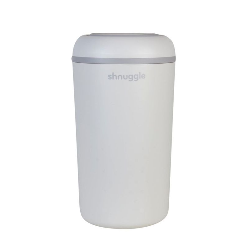 Cubo de Basura SHNUGGLE 10L Blanco con Cierre Antiolor para Guardería