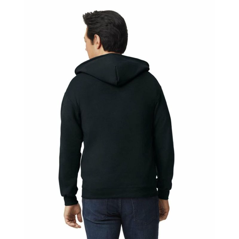 Sudadera con capucha con cremallera Gildan G18600 negra (multipack)