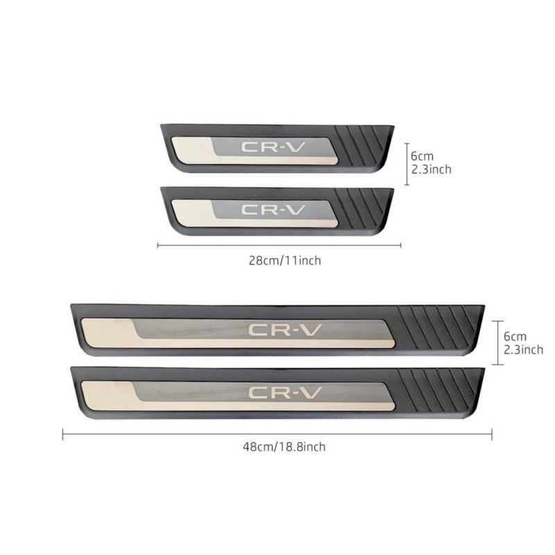 Protectores de umbral DREOOCAR para Honda CR‑V 2005‑2027 (4 uds)