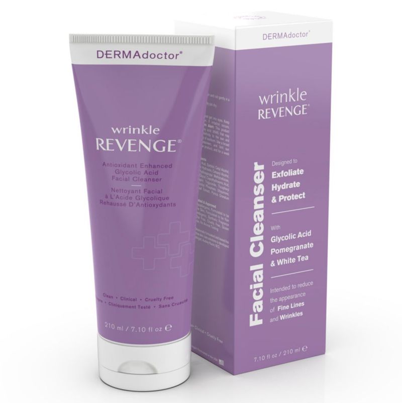 Limpiador facial DERMAdoctor 210 ml con ácido glicólico antiarrugas