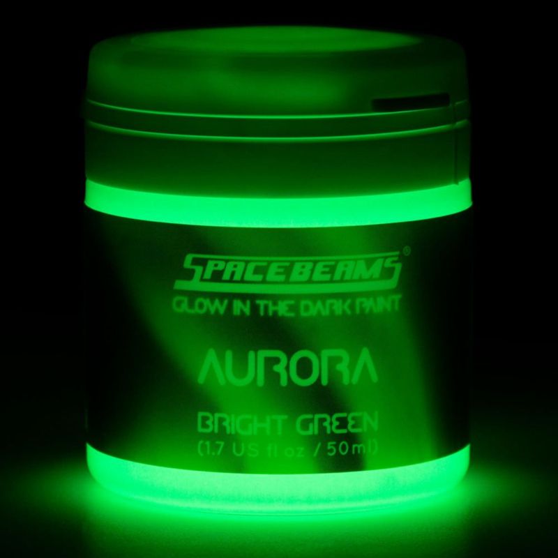 Pintura SpaceBeams 50 ml Verde Brillante que Brilla en la Oscuridad