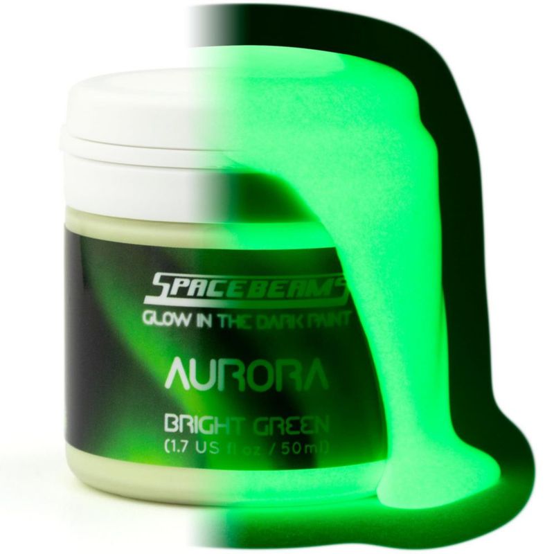 Pintura SpaceBeams 50 ml Verde Brillante que Brilla en la Oscuridad