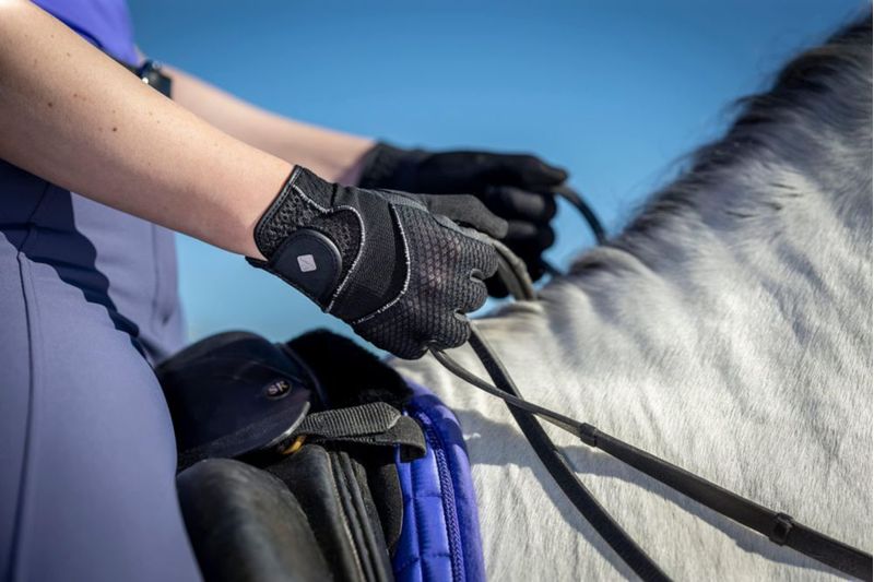 Guantes de Equitación LeMieux Unisex Talla Mediana Negro Antideslizante