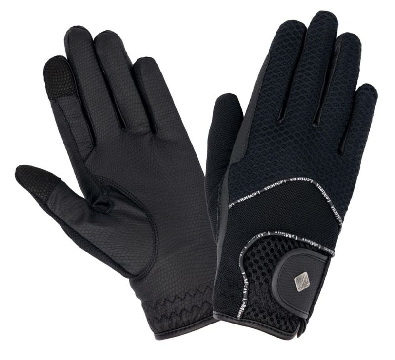 Guantes de Equitación LeMieux Unisex Talla Mediana Negro Antideslizante