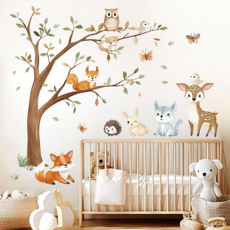 Pegatinas de Pared Quinspir Animales del Bosque – Decoración Forestal