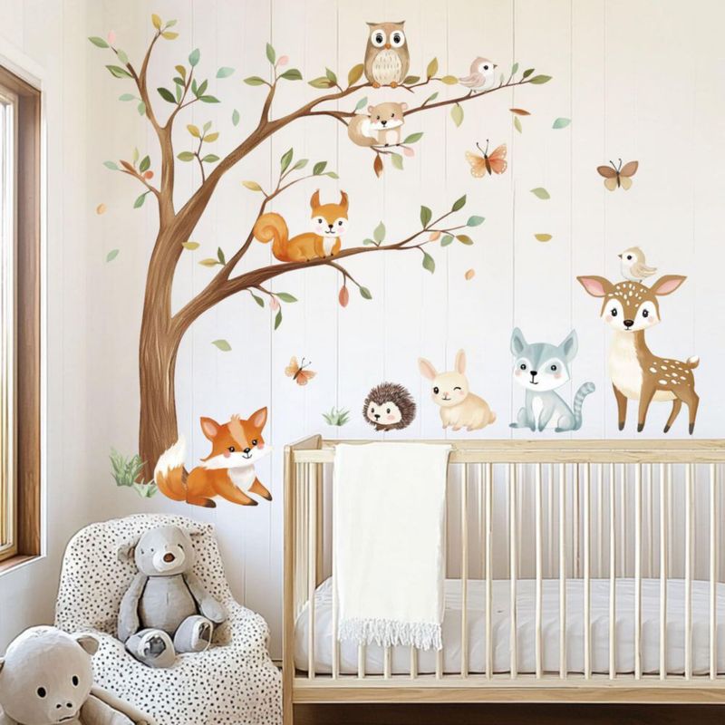 Pegatinas de Pared Quinspir Animales del Bosque – Decoración Forestal