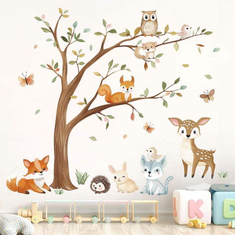 Pegatinas de Pared Quinspir Animales del Bosque – Decoración Forestal