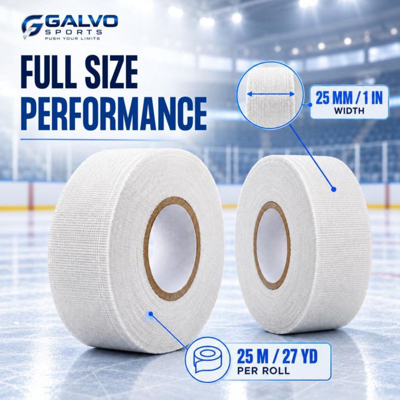 Cinta de Hockey GALVO Sports 25 mm x 25 m (6 unidades) Blanca
