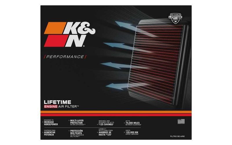 Filtro de aire para motor K&N 33-5107 lavable de por vida