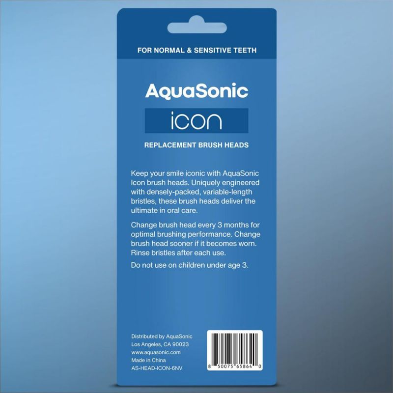 Pack de 6 cabezales Aquasonic Icon color navy