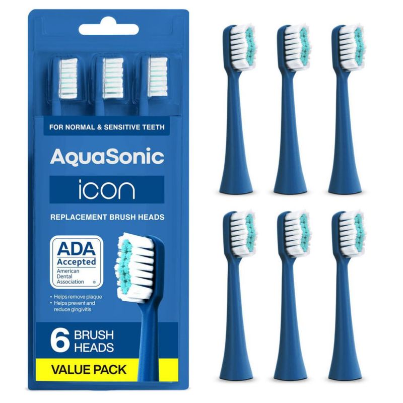 Pack de 6 cabezales Aquasonic Icon color navy