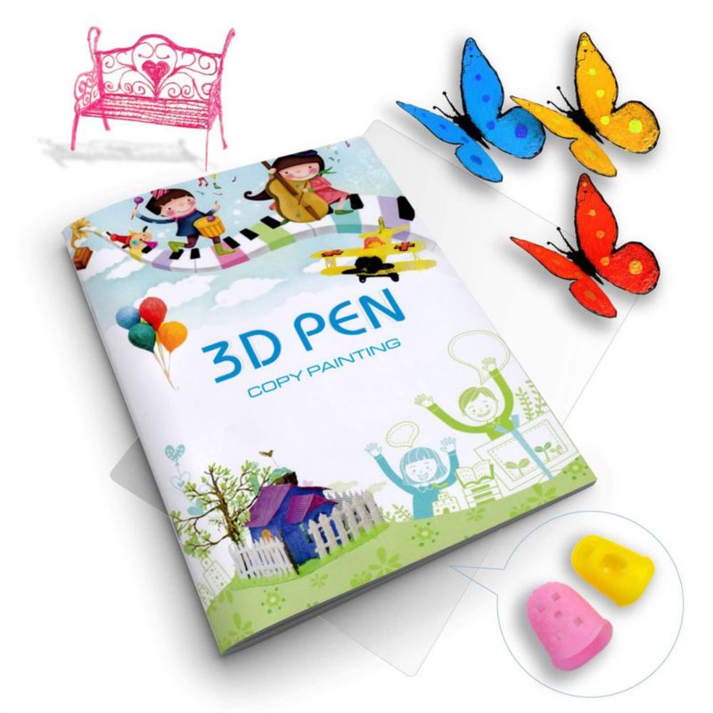 Libro de Dibujo 3D SONGTIY 40 Patrones en Papel Grueso