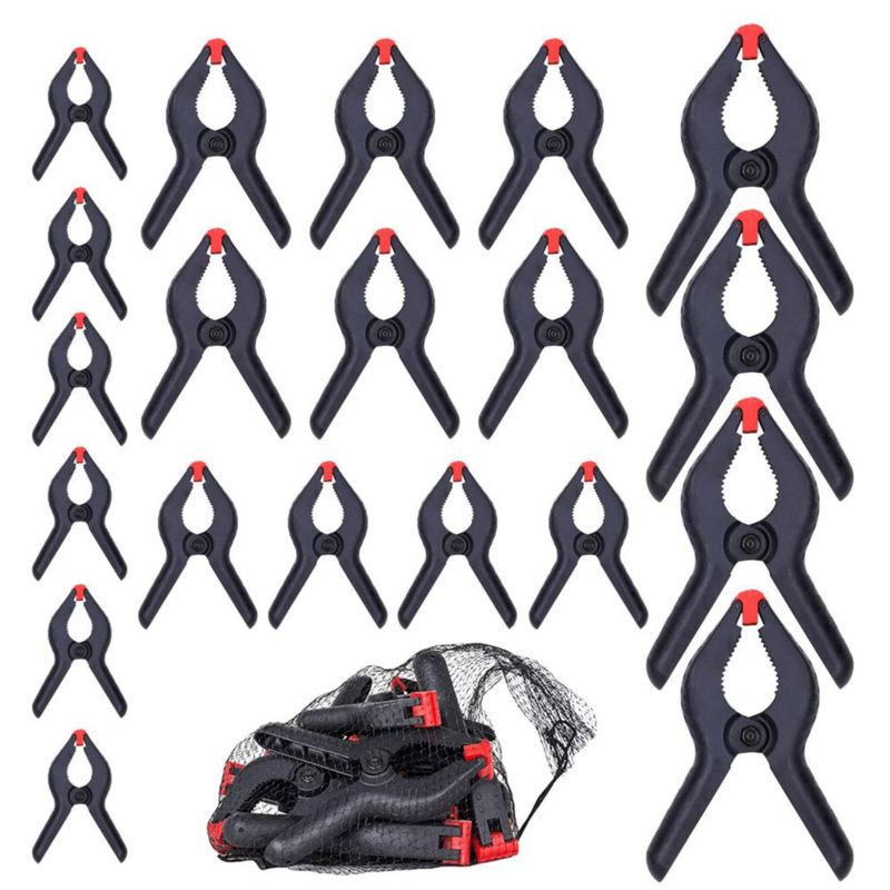 Pinzas de resorte FASTPRO 20 unidades 6‑16 cm con bolsa