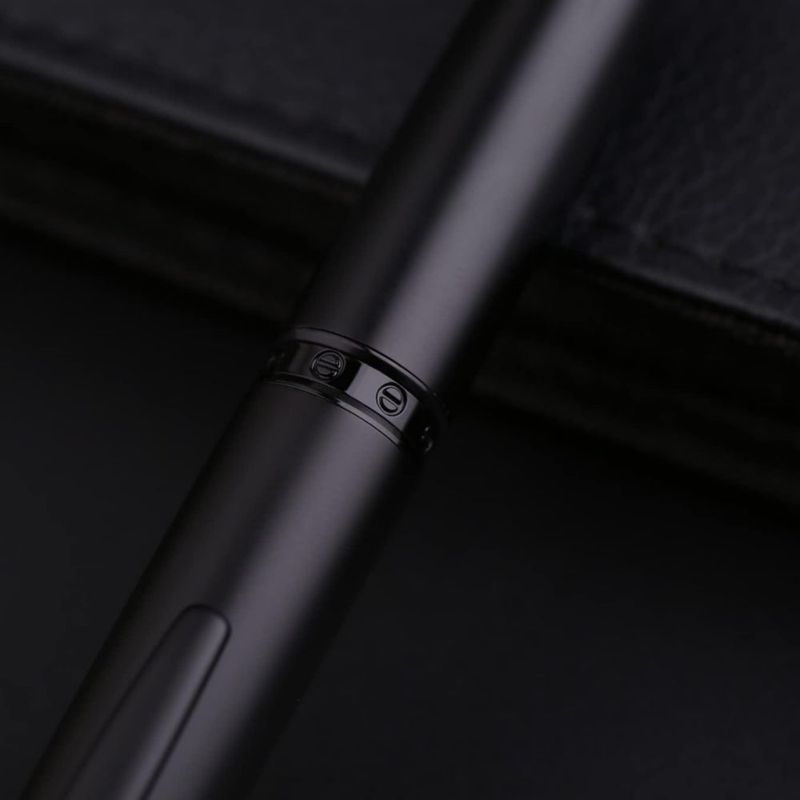 Pluma estilográfica erofa Majohn A1 Extra Fina 138 mm Negro Mate