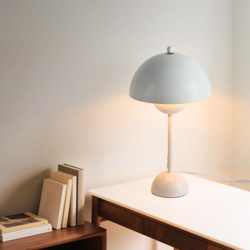 Lámpara de mesa COSYLUX 45 cm blanco brillante 110‑240 V