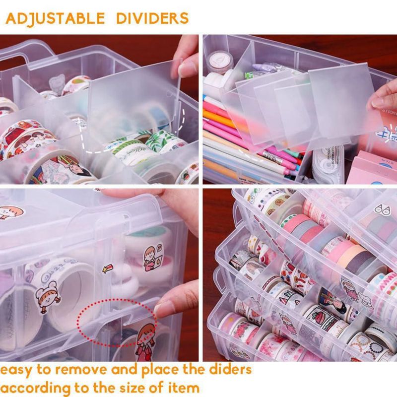 Dispensador de cinta HomDSim 24 × 18 × 16 cm 30 compartimentos transparente