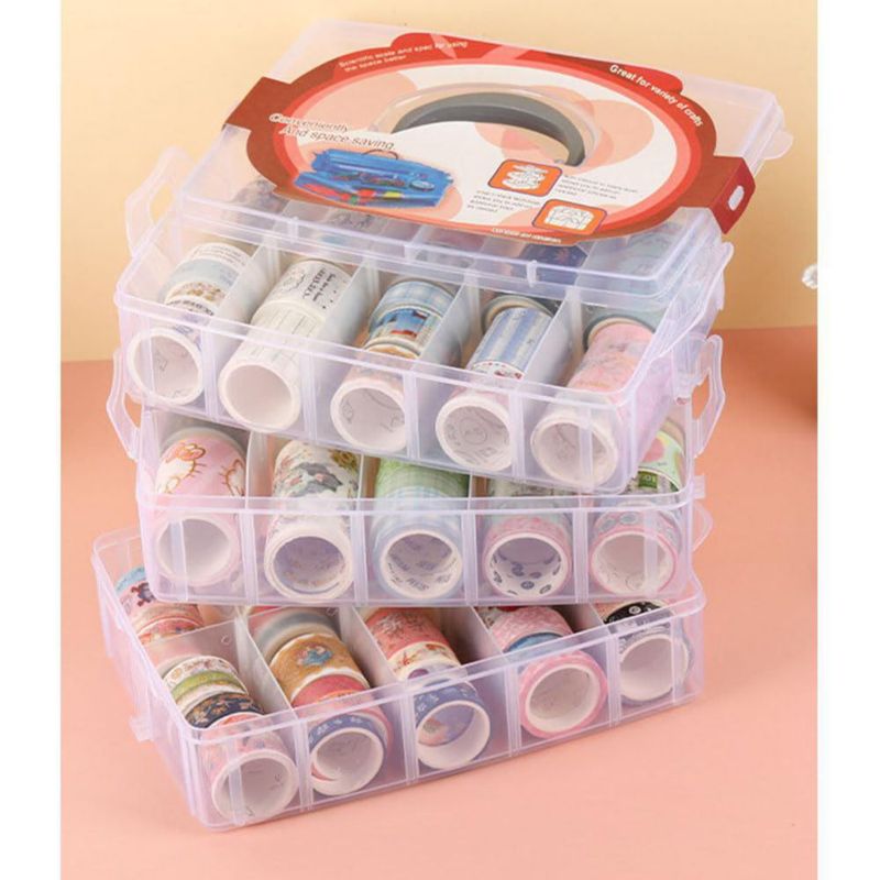 Dispensador de cinta HomDSim 24 × 18 × 16 cm 30 compartimentos transparente