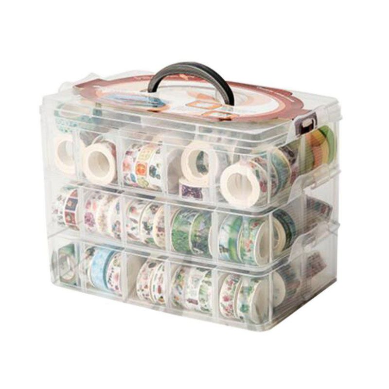 Dispensador de cinta HomDSim 24 × 18 × 16 cm 30 compartimentos transparente