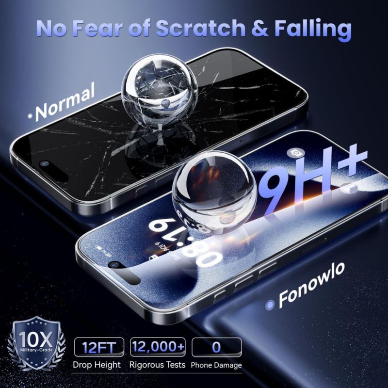 Protector de pantalla Sombbry para iPhone 15 Pro Max - Pack de 3