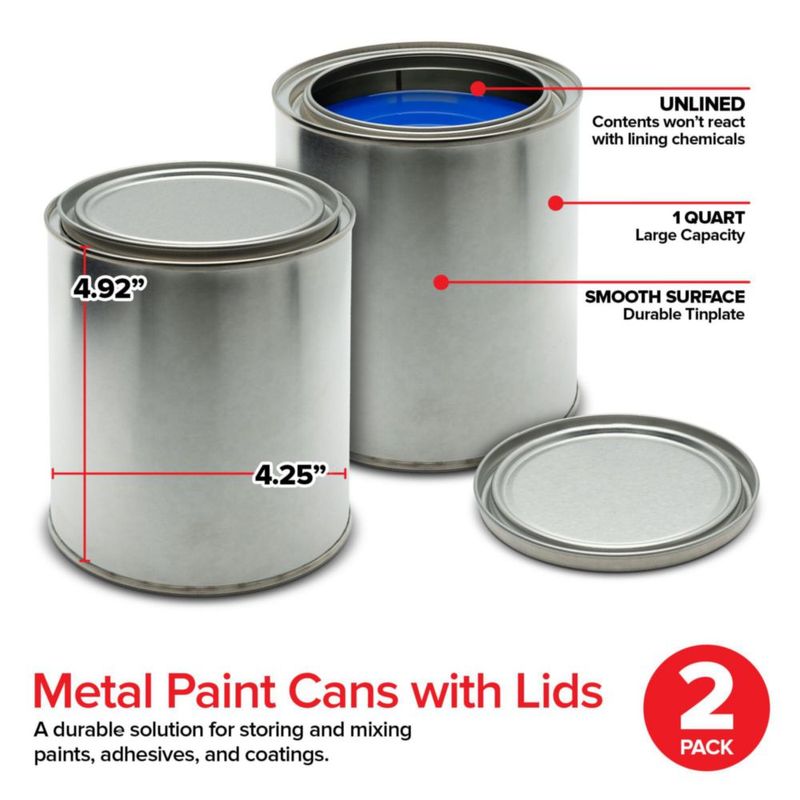 Lata de pintura Stock Your Home 950 ml paquete de 2 sin revestimiento metal
