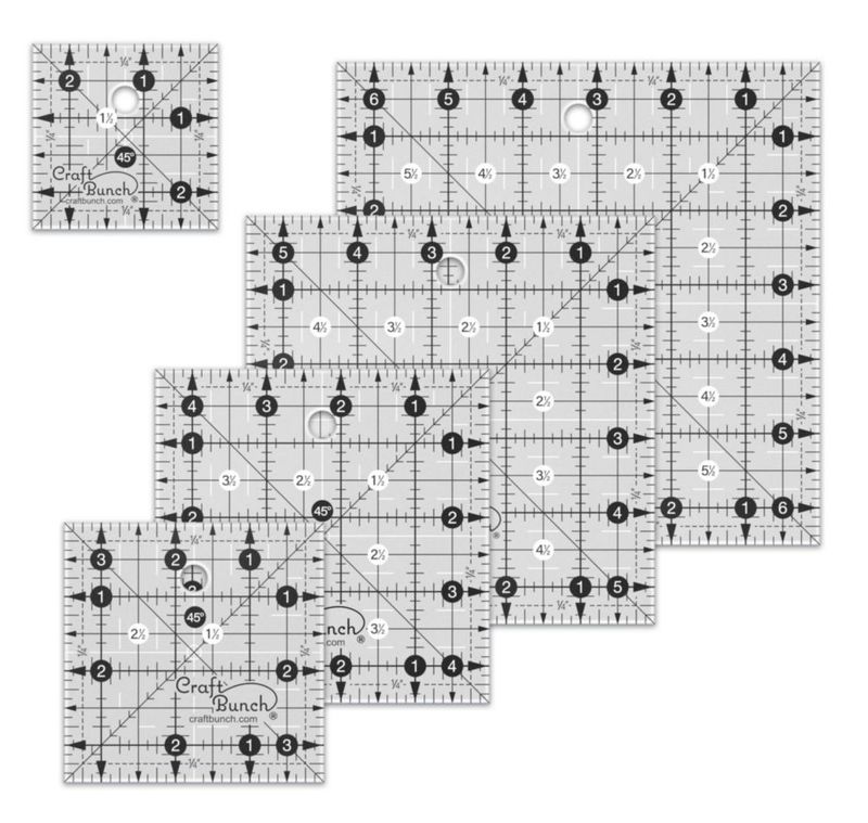 Regla Craft Bunch 6 cm 7 cm 9 cm 11 cm 14 cm – Pack de 5