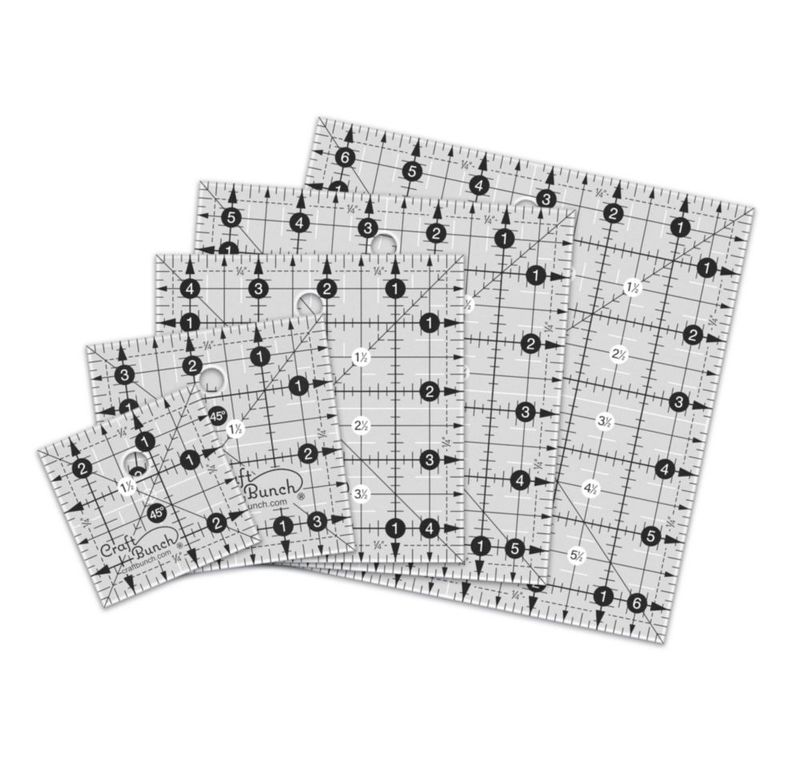 Regla Craft Bunch 6 cm 7 cm 9 cm 11 cm 14 cm – Pack de 5