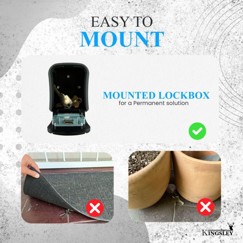 Caja de Seguridad para Llaves Kingsley QCH-807 Montada en la Pared