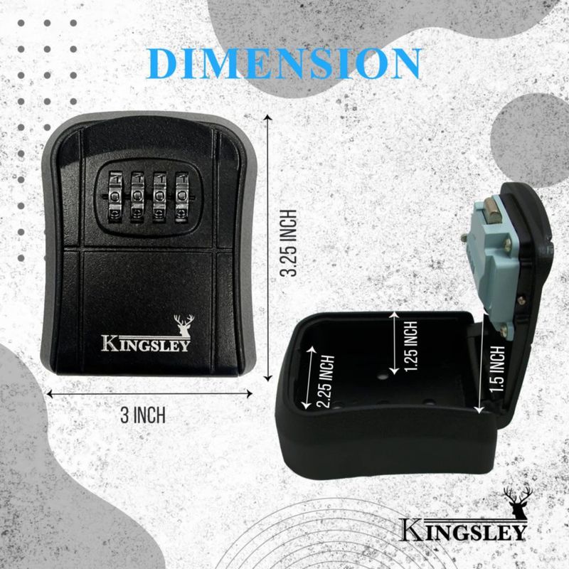 Caja de Seguridad para Llaves Kingsley QCH-807 Montada en la Pared
