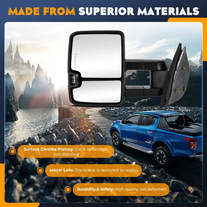 Espejo de remolque Aeagle para Chevrolet y GMC 2007‑2014 par con calefacción eléctrica