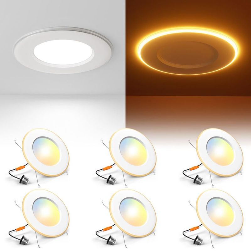 Focos LED tipo can Amico 15/17 cm paquete de 6 regulables