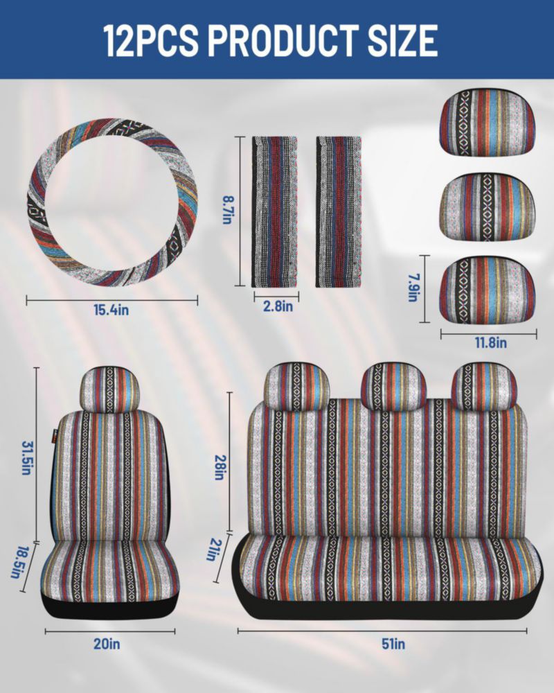 Fundas de asiento Sino Salected 6 piezas estilo Baja rojo