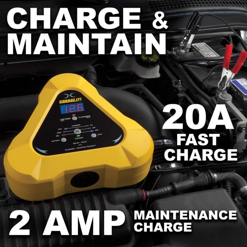 Cargador de Baterías Clore Automotive 12V 20A Inteligente Amarillo