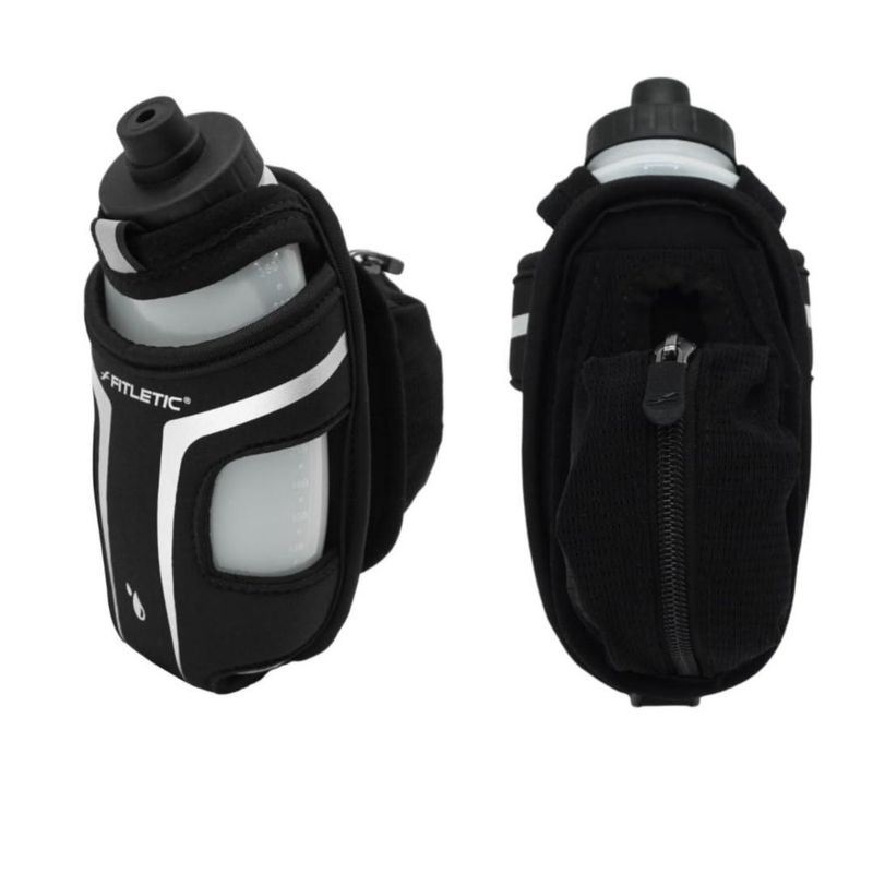 Fitletic HydraPocket Botella de mano negra 355 ml