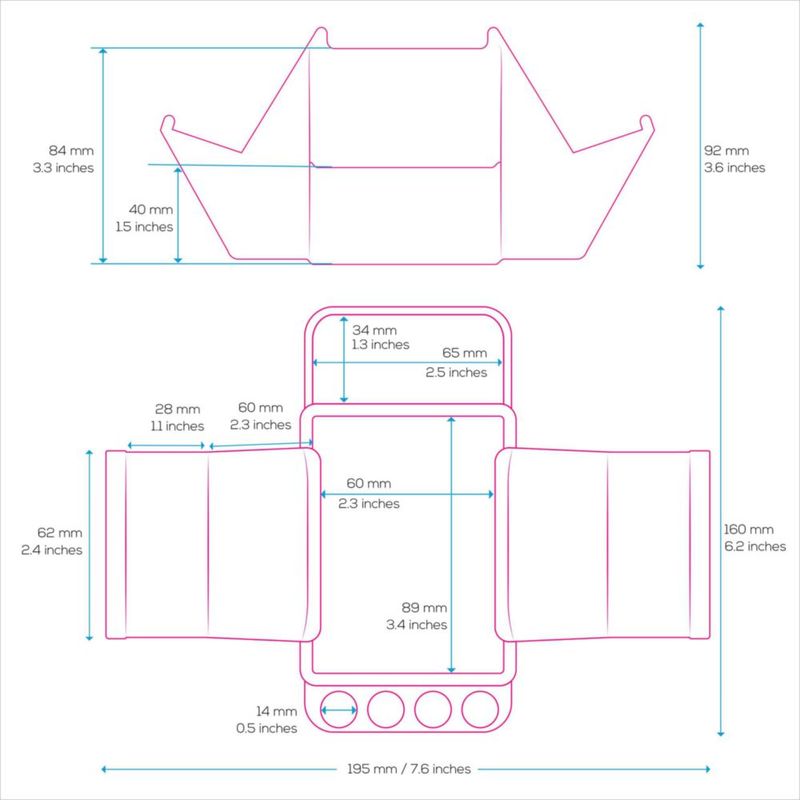 Caddy BRAINWAVZ Organizador de Almacenamiento para Mandos y Control Remoto D03