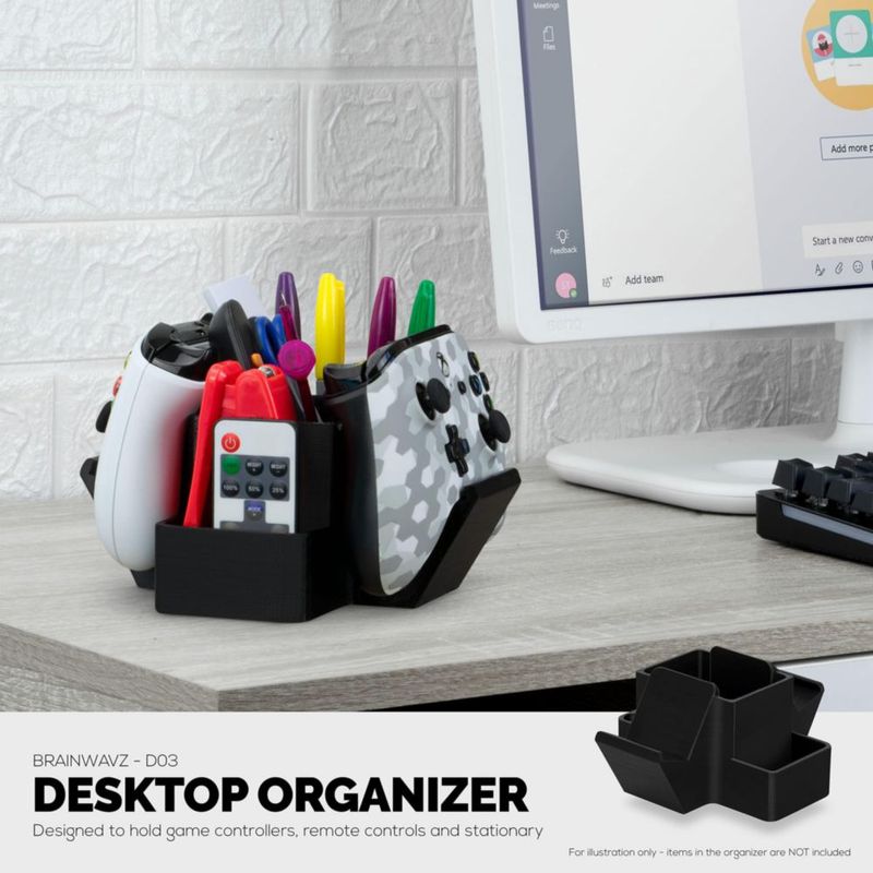 Caddy BRAINWAVZ Organizador de Almacenamiento para Mandos y Control Remoto D03