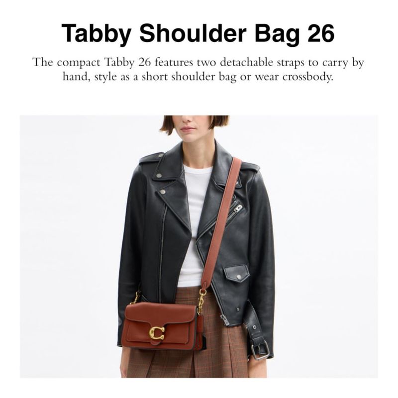 Bolso Coach Tabby de 26 cm en Cuero de Grano Suave