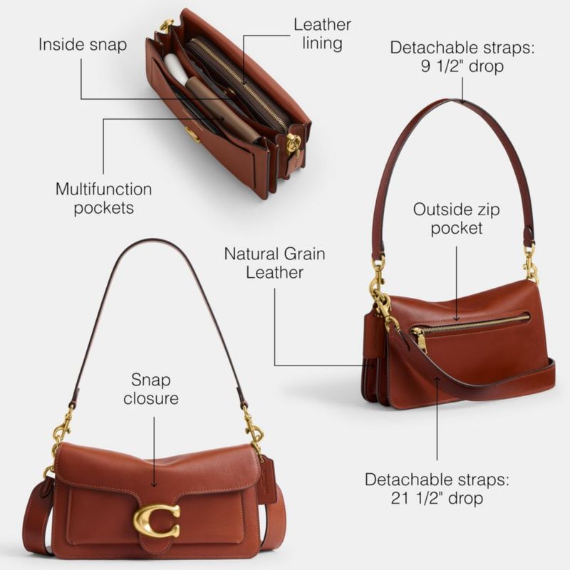 Bolso Coach Tabby de 26 cm en Cuero de Grano Suave