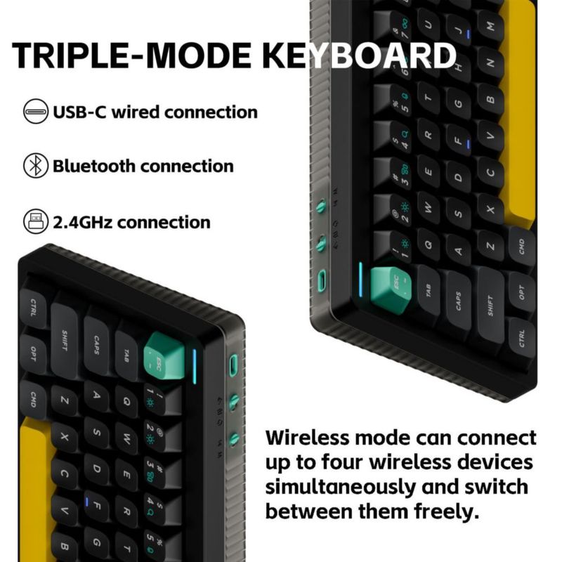 Teclado nuphy Halo65 V2 inalámbrico BT5.0/USB‑C 798 g