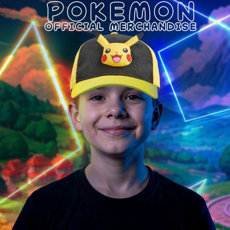 Gorra Pokémon para niños con diseño 3D Pikachu/Bulbasaur 56 cm