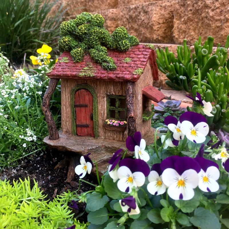 Escultura PRETMANNS Casa del árbol 23 cm para jardín exterior